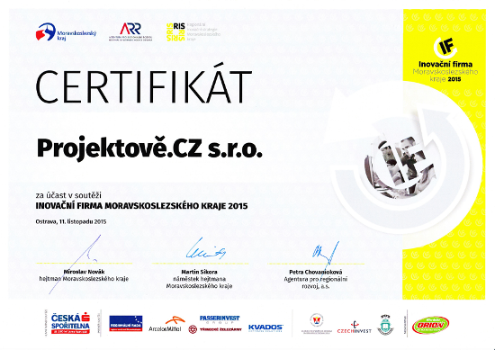 Zúčastnili sme sa súťaže inovačná firma Moravskosliezskeho kraja 2015