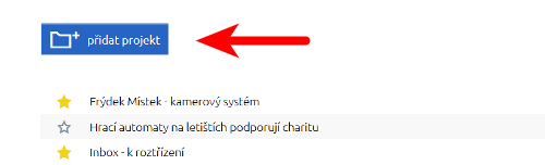 Pridanie projekt